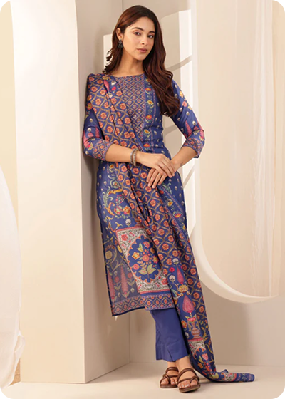 Kavya Fuchsia Printed Chanderi Suit Set with Dupatta (7)
