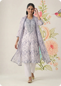 Kavya Fuchsia Printed Chanderi Suit Set with Dupatta (Copy)